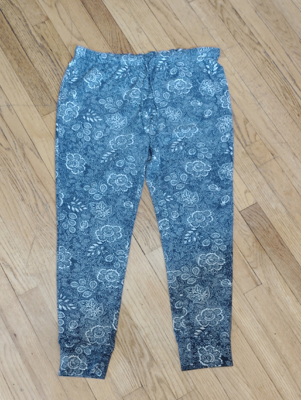 Lucky Brand Light Blue Floral Paisley Joggers